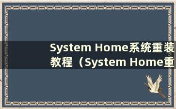 System Home系统重装教程（System Home重装软件）